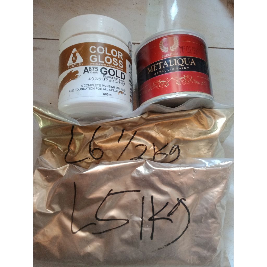 Cat Emas PRADA Jepang A875/A541(400 gram), Pale L5L6(1kg), Metaliqua Premium 0,75kg