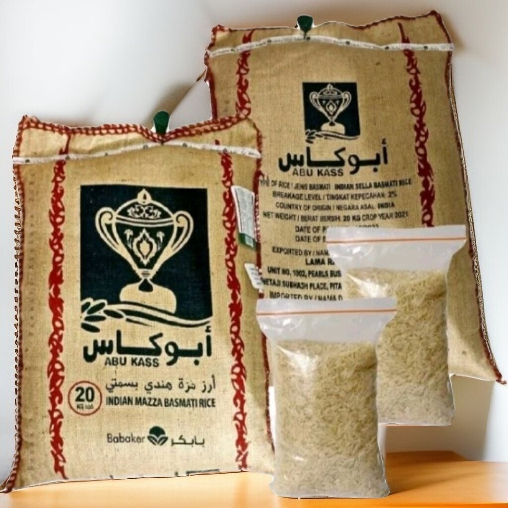 

Beras Basmati ABU KASS kemasan Repack 1kg Basmati India