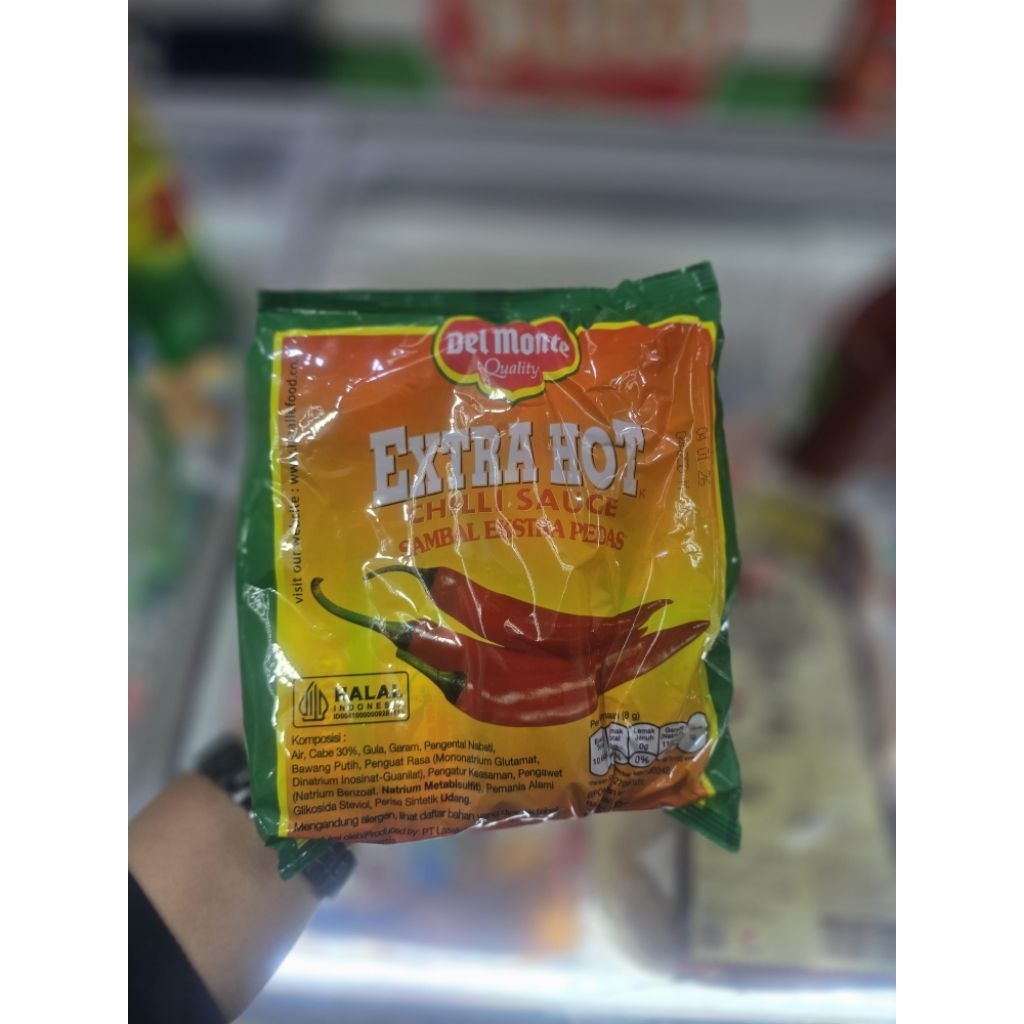 

DEL MONTE EXTRA HOT SACHET 8 GRAM PER SACHET