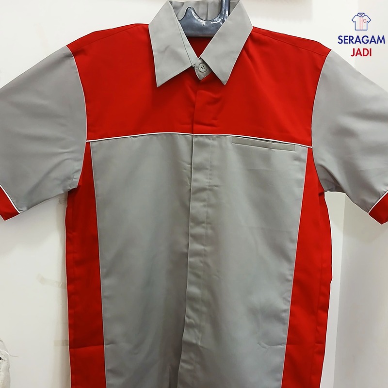 Seragam Kemeja Baju Kerja Lapangan Kantor Karyawan Perusahaan Komunitas Promosi Drill Pria Wanita Cu