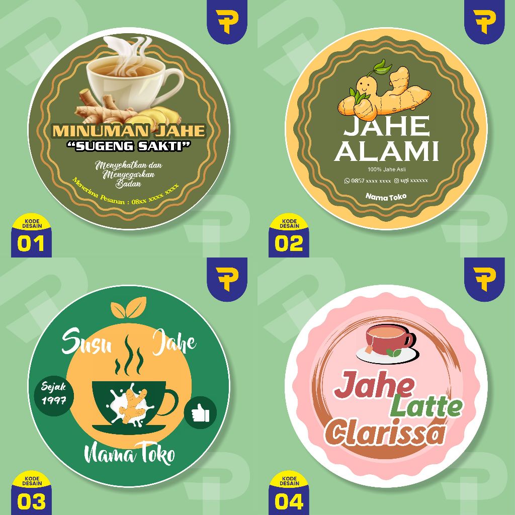 

stiker jahe minuman jahe