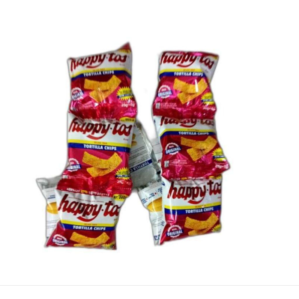 

Happy Tos Tortilla Chips Original 1 Renceng isi 10 pcs 25gr