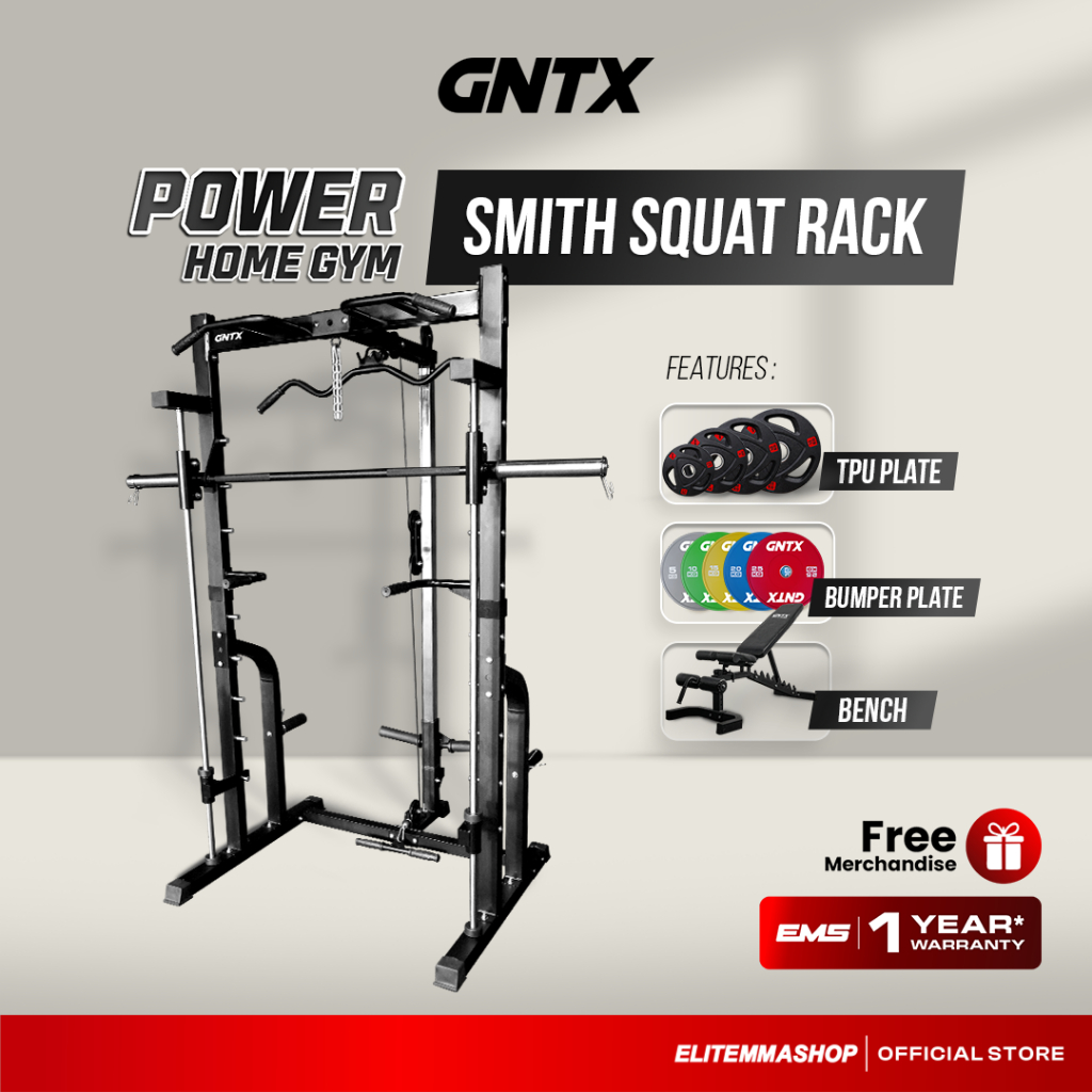 PAKET POWER HOME GYM GENETIX FIT SMITH RACK, PAKET GYM, POWER RACK