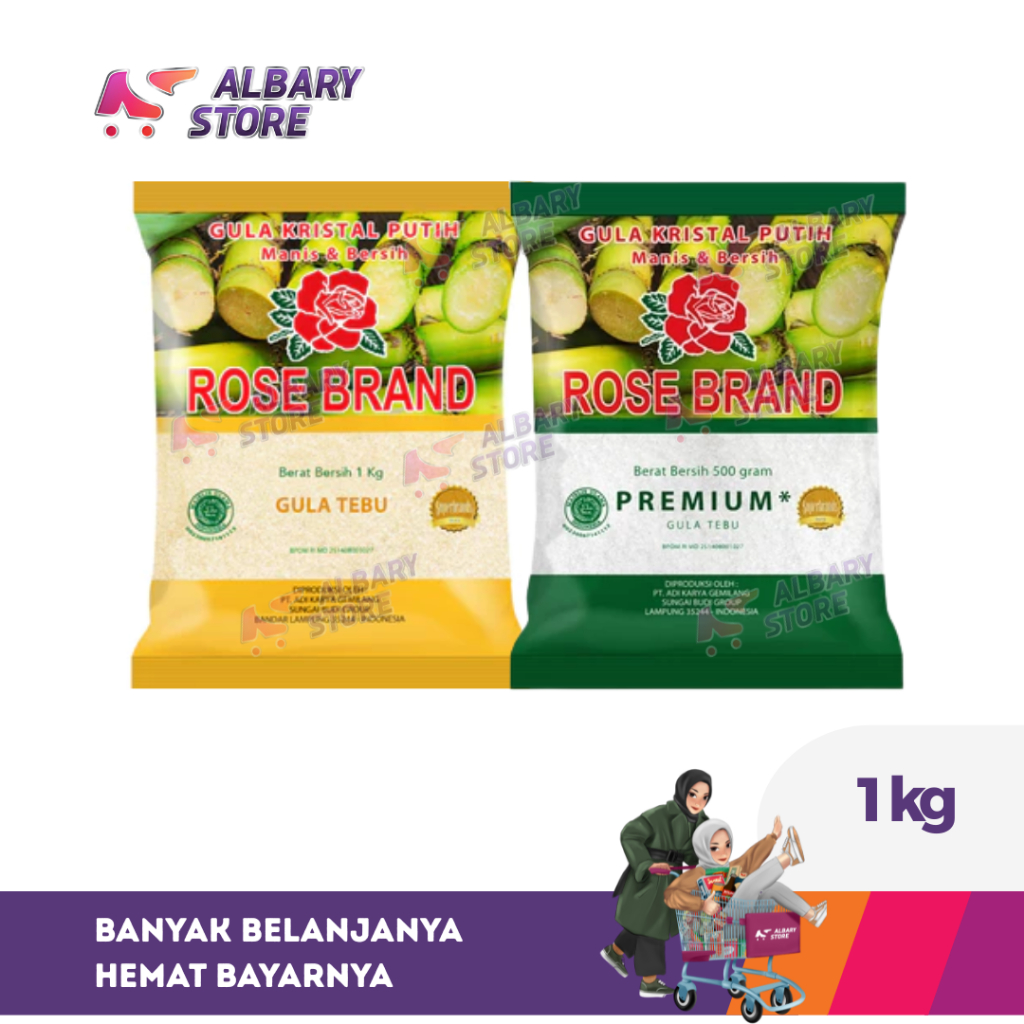 

Rose Brand Gula Kristal Kuning Premium 1 kg