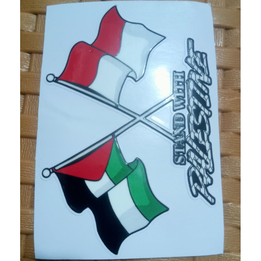 

Stiker palestina dtf uv/stiker timbul/bendera palestind