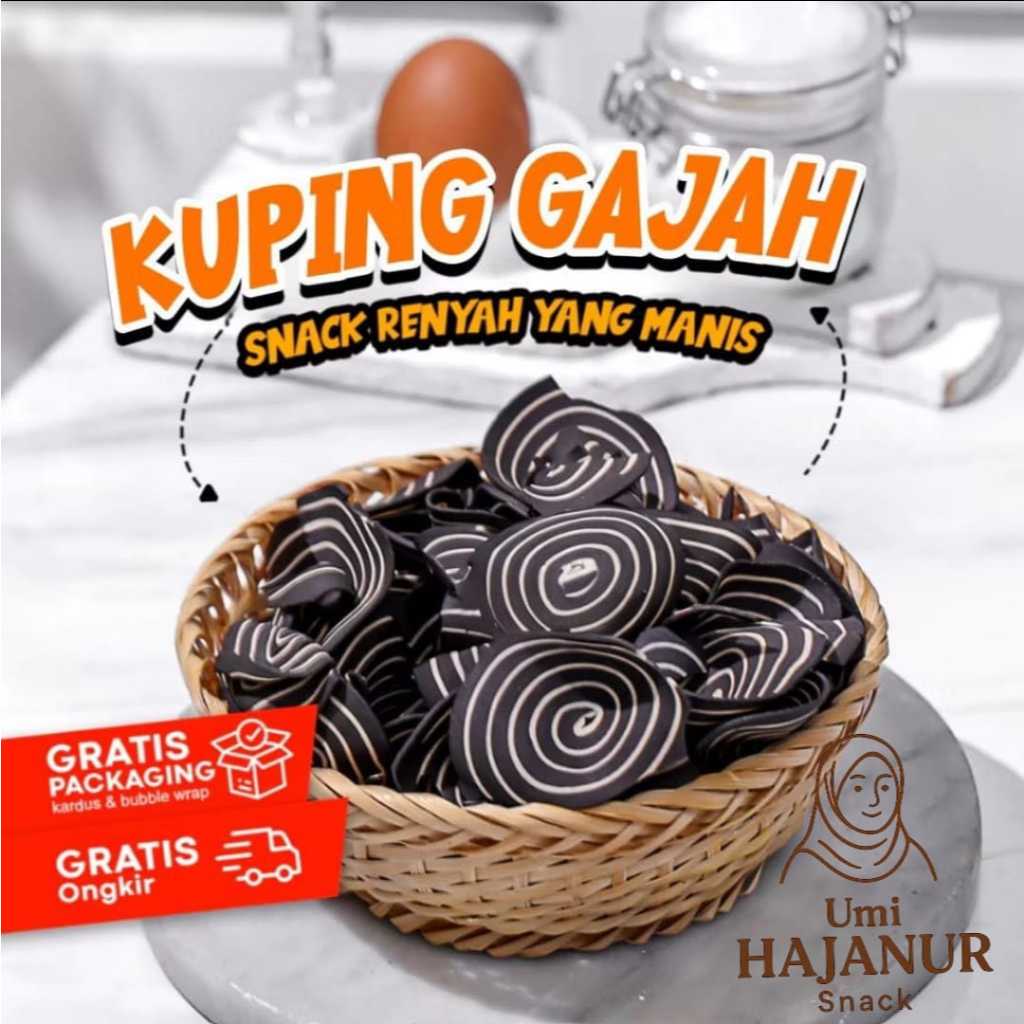 

Kue kuping gajah/Cemilan towok coklat