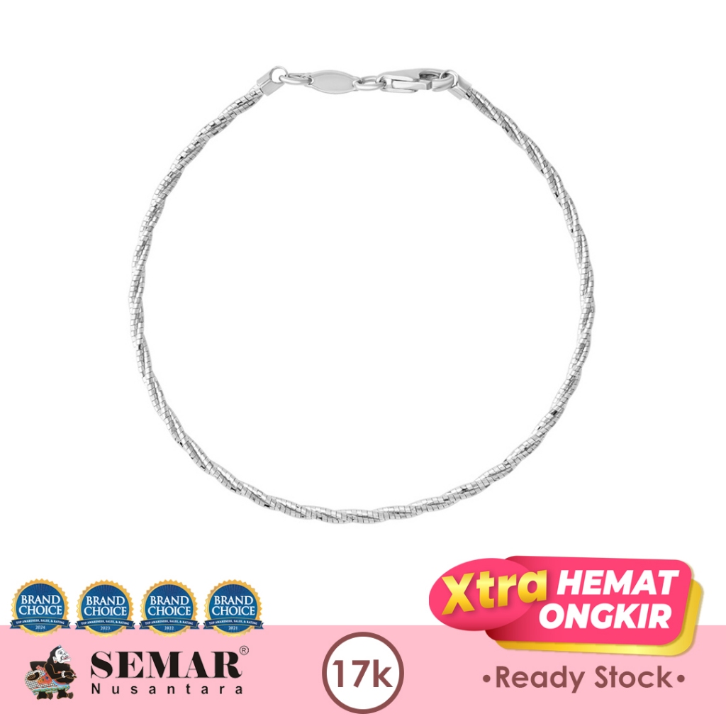 Gelang Emas Choker White Gold 17K Semar Nusantara