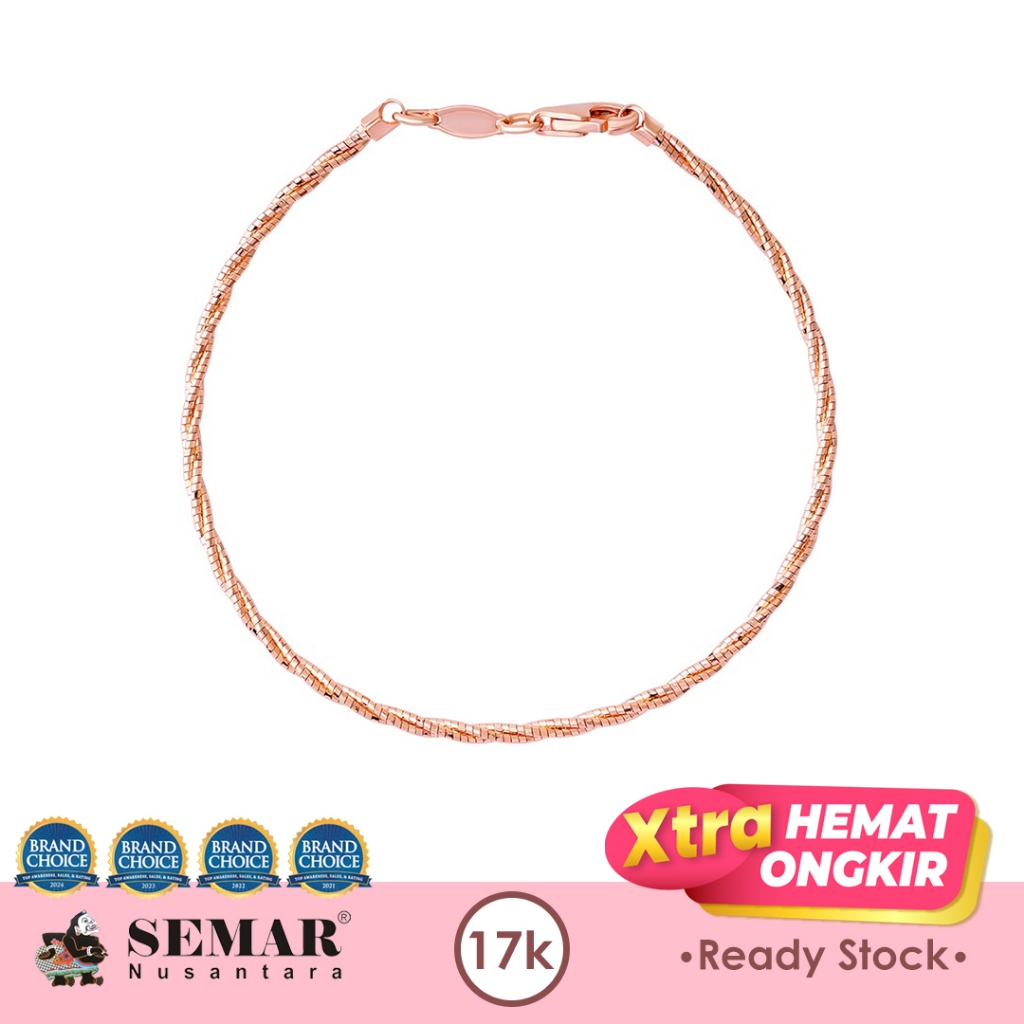 Gelang Emas Choker Rose Gold 17K Semar Nusantara