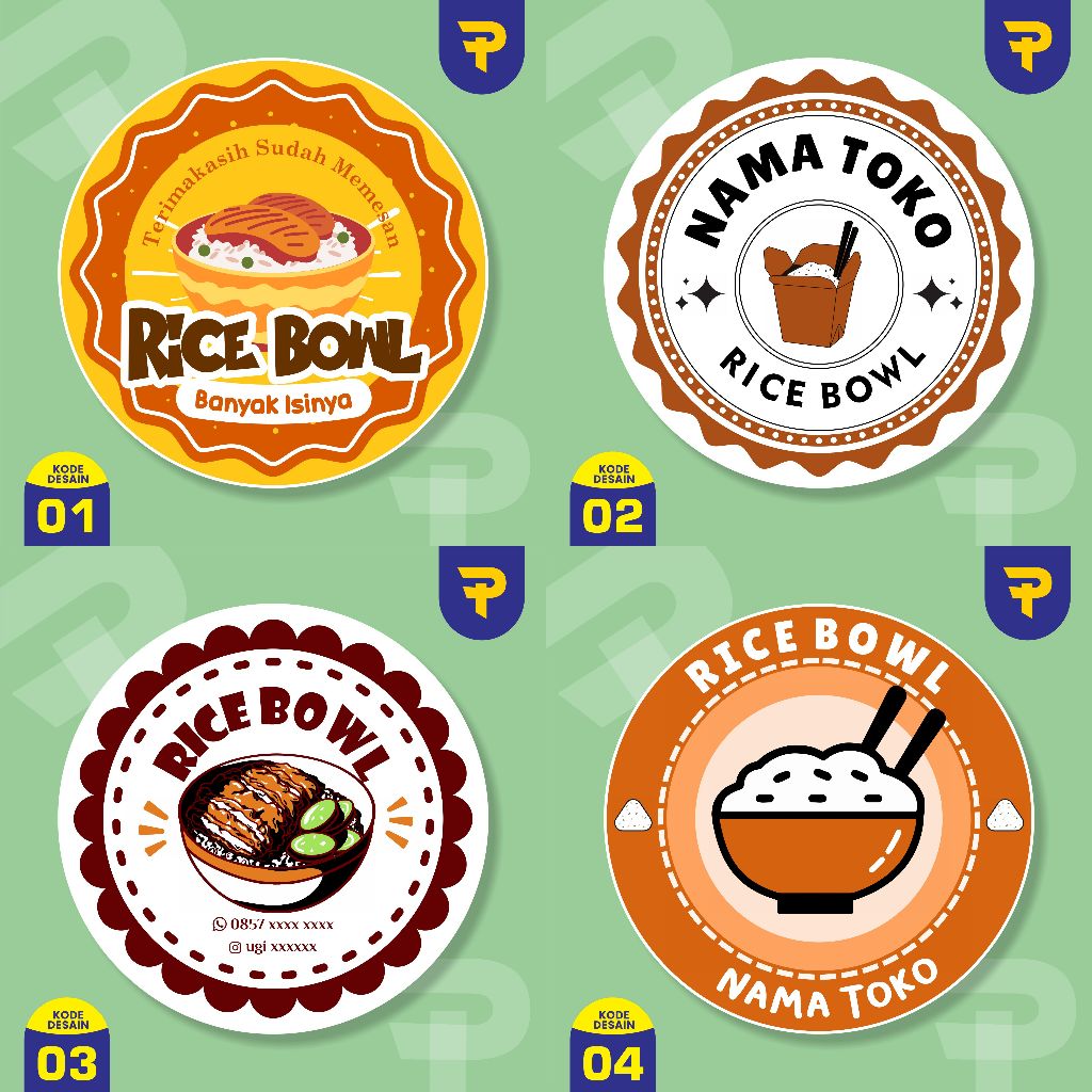 

stiker rice bowl