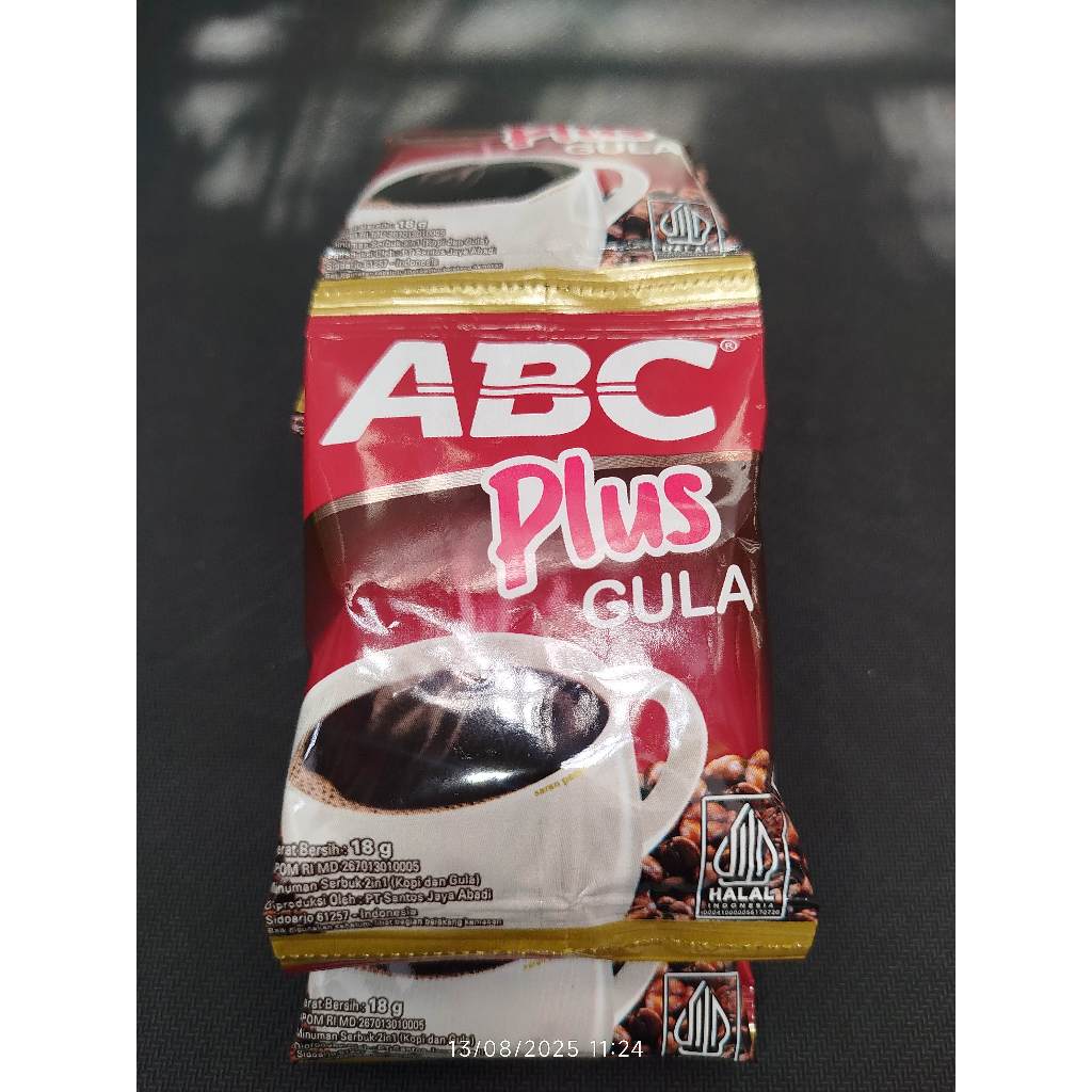 

ABC Plus Gula – Kopi Instan & Gula | Sachet 18g Paket 10pcs