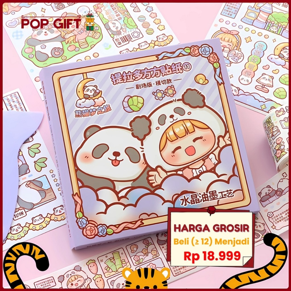 

PG Stiker 1 Pack Isi 10 Lembar Besar Dekor Buku Diary Jurnal Buku Catatan Sticker DIY Stiker TLD143