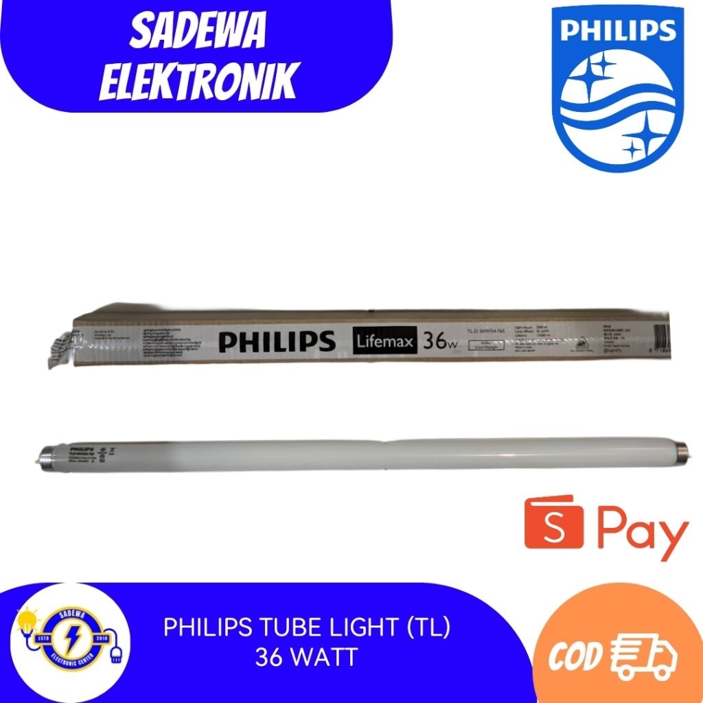 LAMPU PHILIPS TUBE LIGHT TL NON LED & LED 8 - 36 Watt
