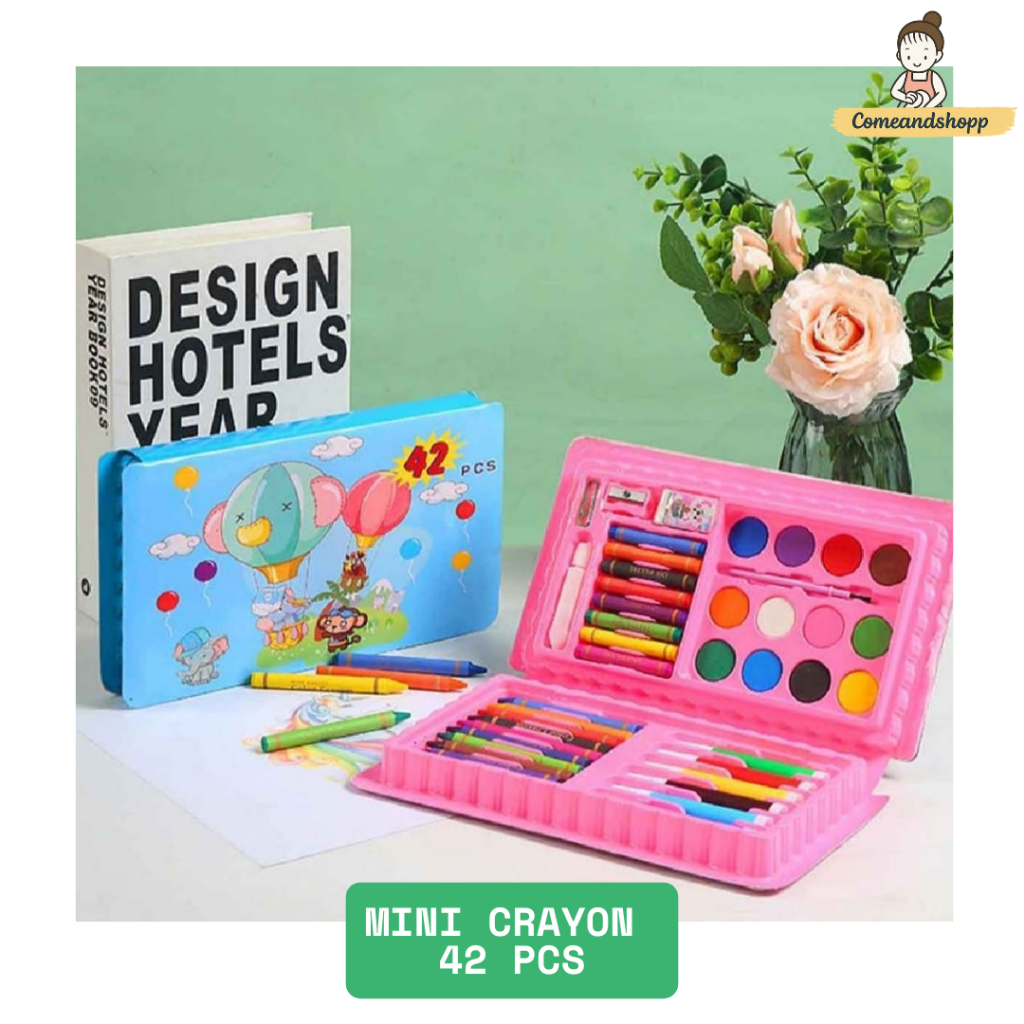 

MINI CRAYON 42 PCS / ART SET 42 PCS PENSIL WARNA / COLOURING SET 42 PCS/CRAYON MEWARNAI ANAK - SHENAR