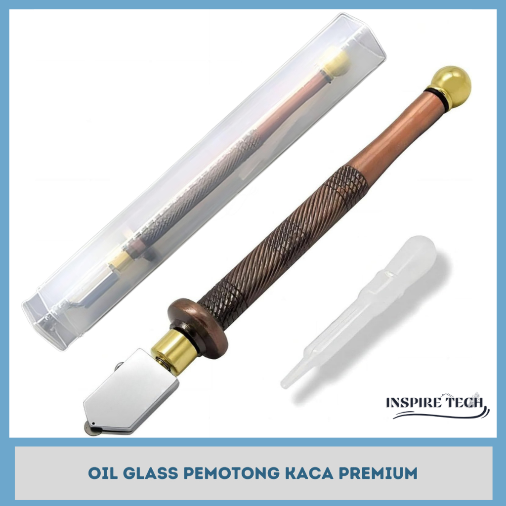 Pisau Pemotong Kaca Oil Glass Cutter Premium Baja Tungsten / Alat Potong Kaca Cermin Akuarium Presis
