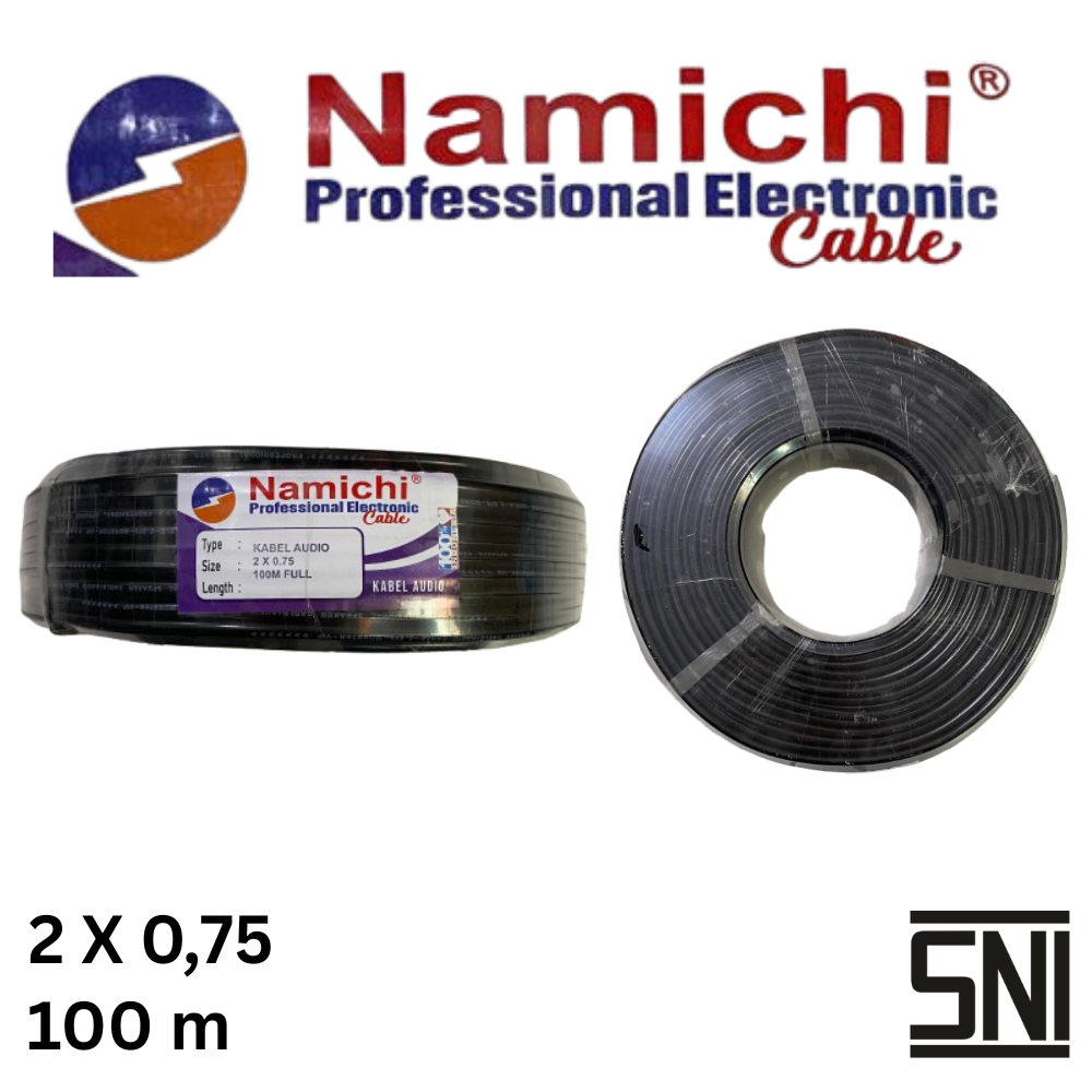 Kabel Namichi 2 X 0,75 (100 METER) Kabel Audio Serabut - Kabel Listrik Serabut Audio