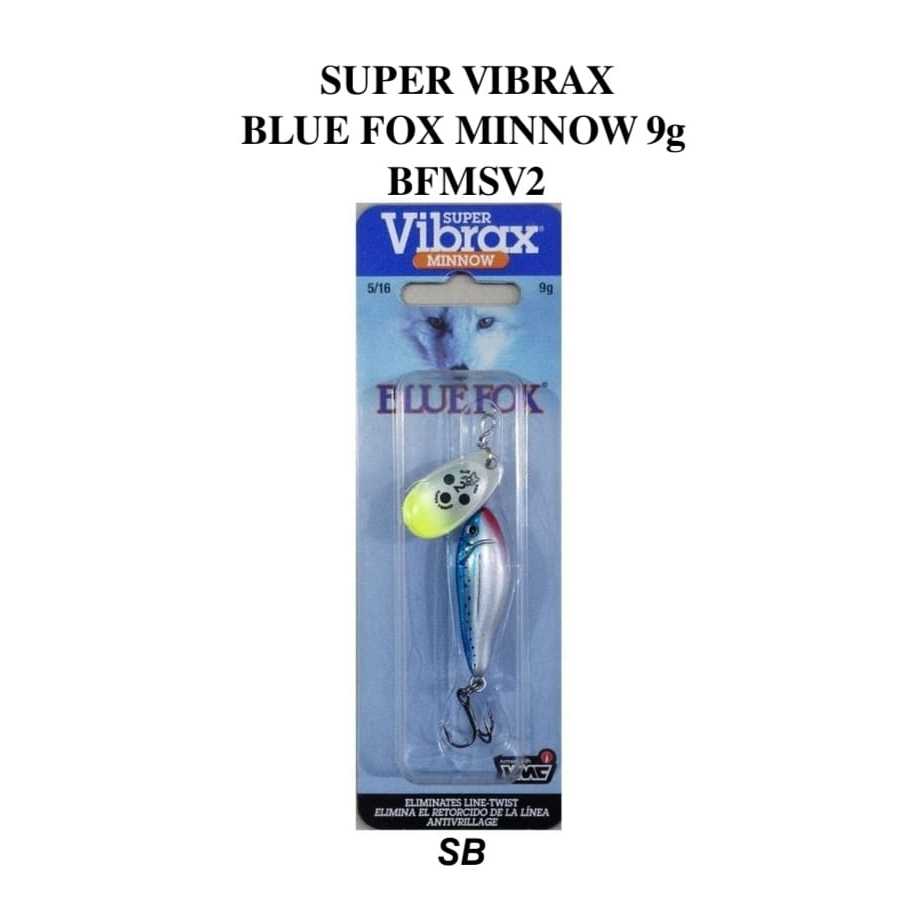 LURE / UMPAN SUPER VIBRAX BLUE FOX MINNOW 5/16  9gram