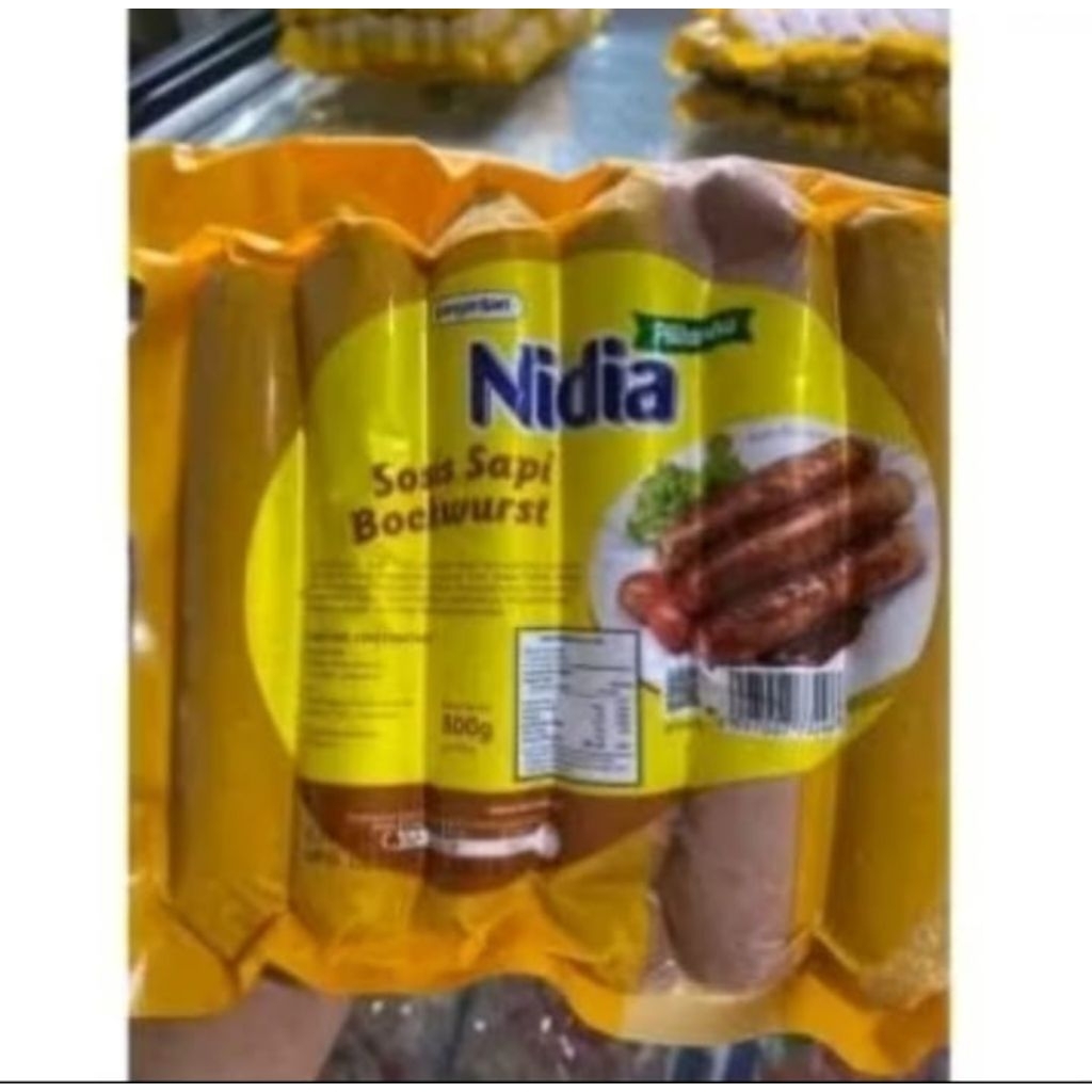 

Nidia sosis sapi bakar bockwurst isi 6 500g