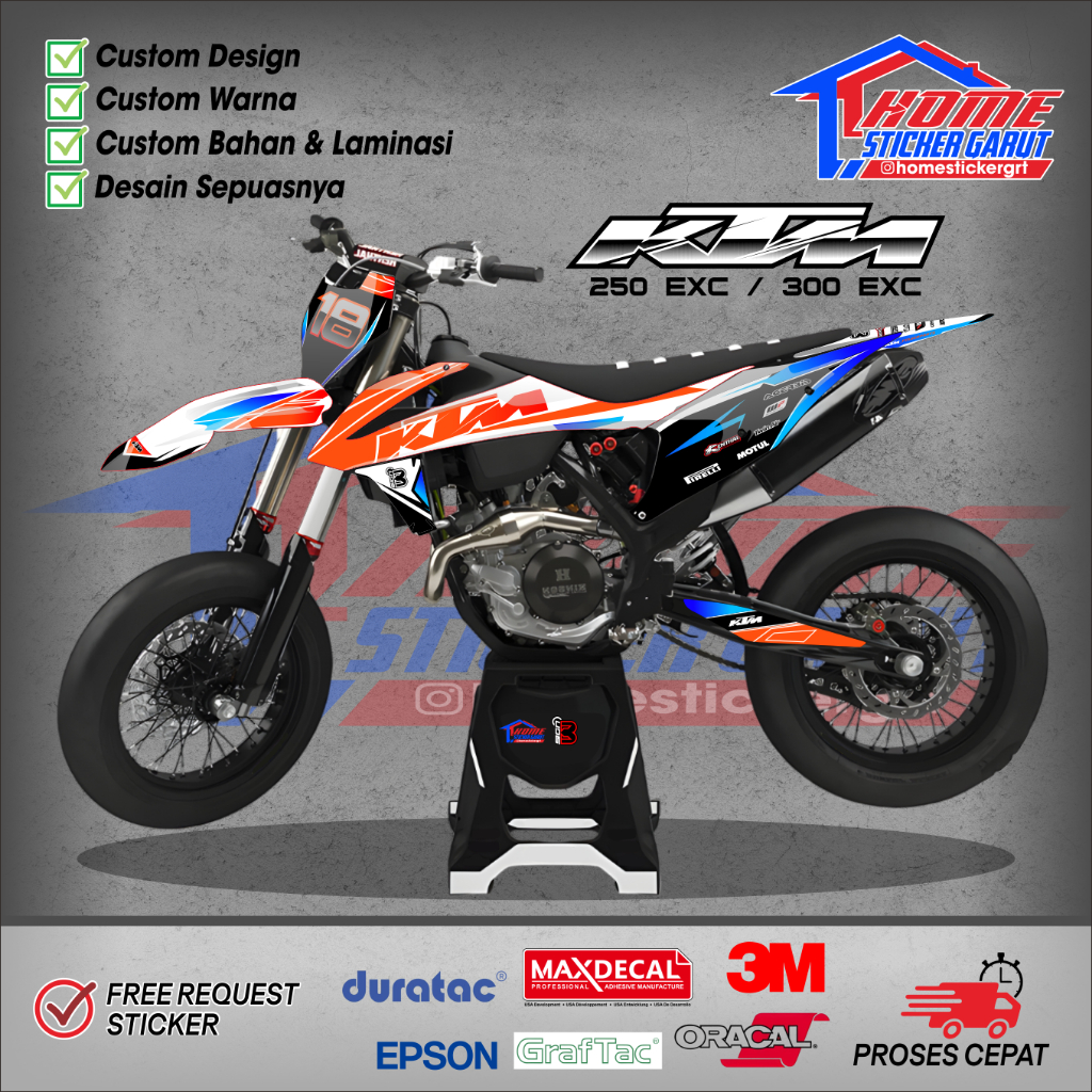 Decal KTM 2017 250 EXC & 300 EXC KTM DESIGN KTM SIXDAYS