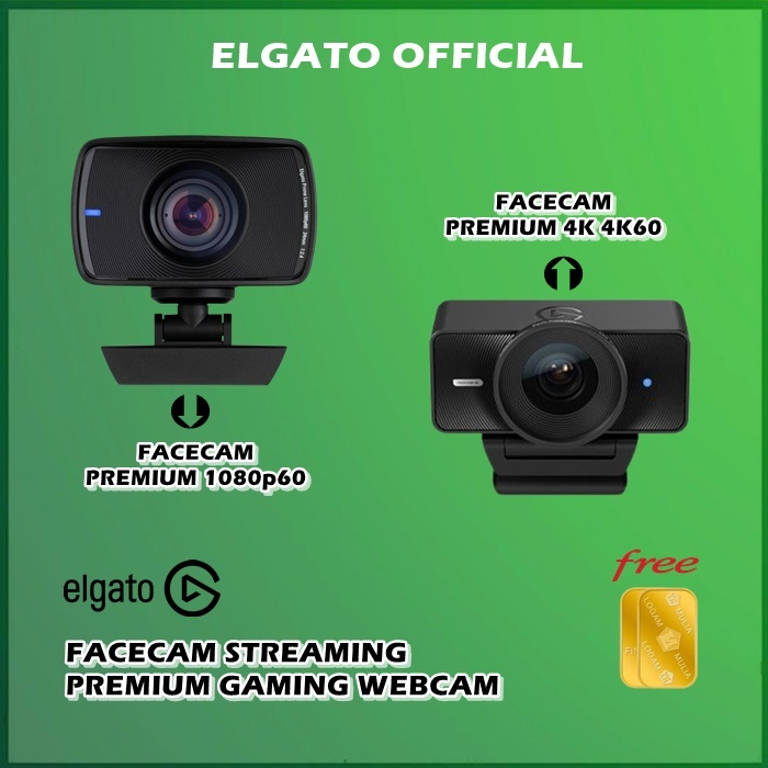 Elgato Facecam  4K 4K60 / Full HD 1080p 60fps Streaming Premium Gaming Webcam FACE CAM