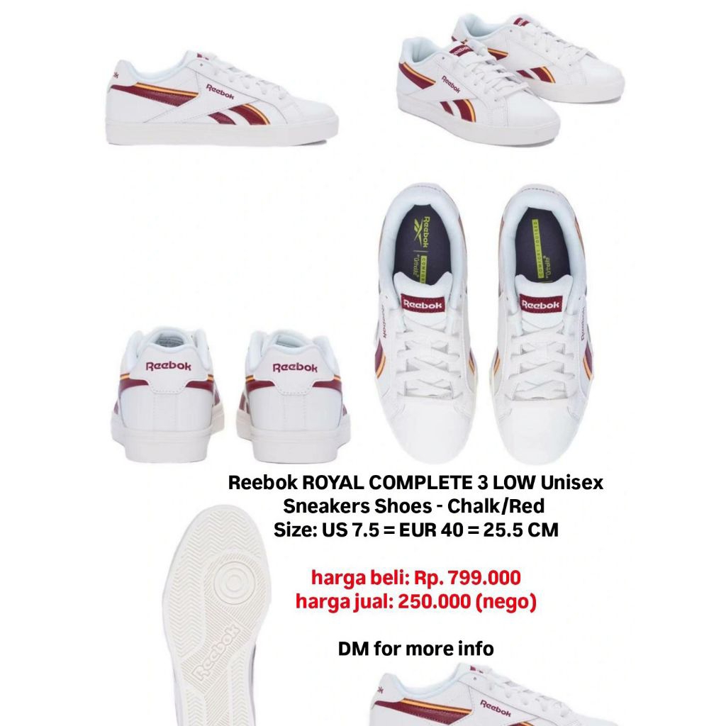 Preloved Reebok royal complete 3 low unisex