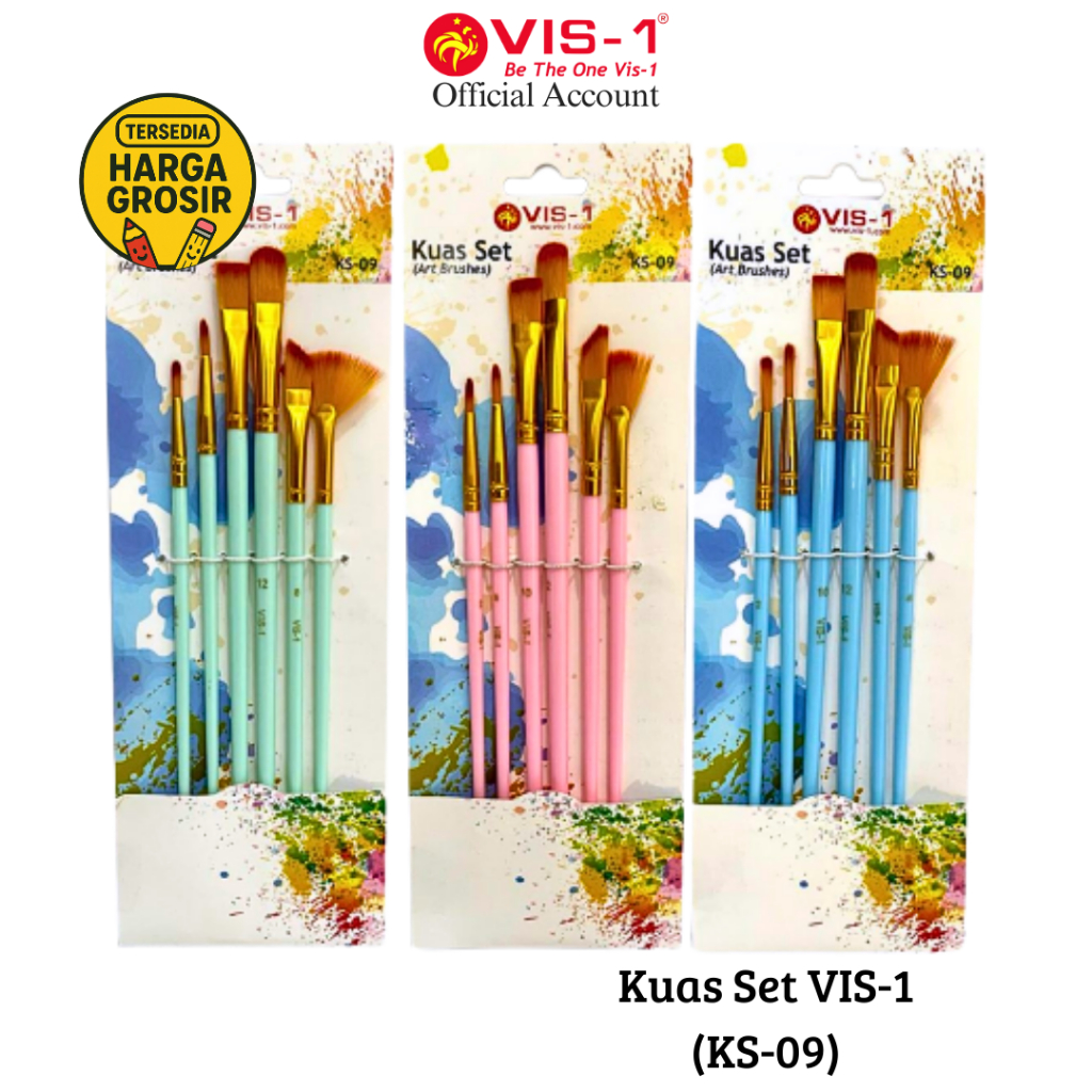 

VIS-1 Kuas Set KS-09 / Kuas Set Melukis / Art Brush Set