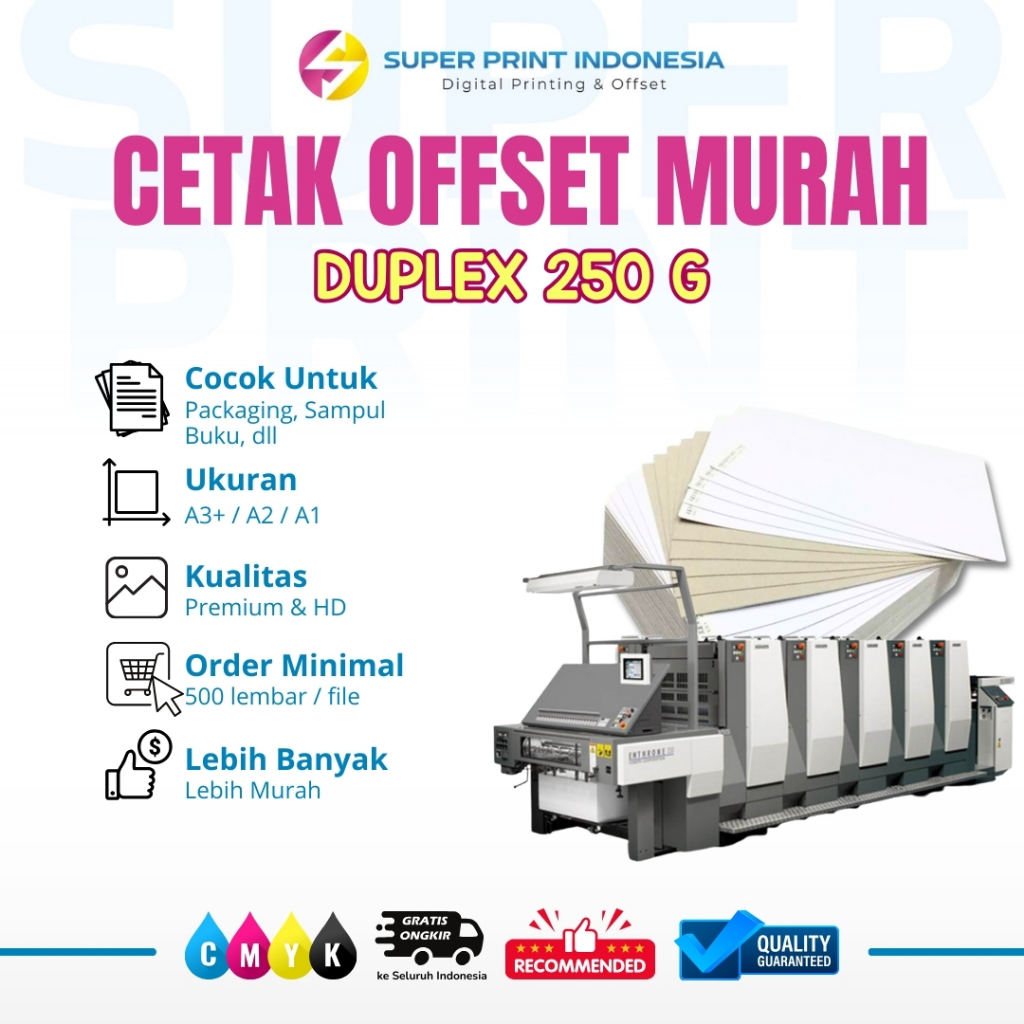 

CETAK OFFSET MURAH - KERTAS DUPLEX 250G CETAK FULL COLOUR