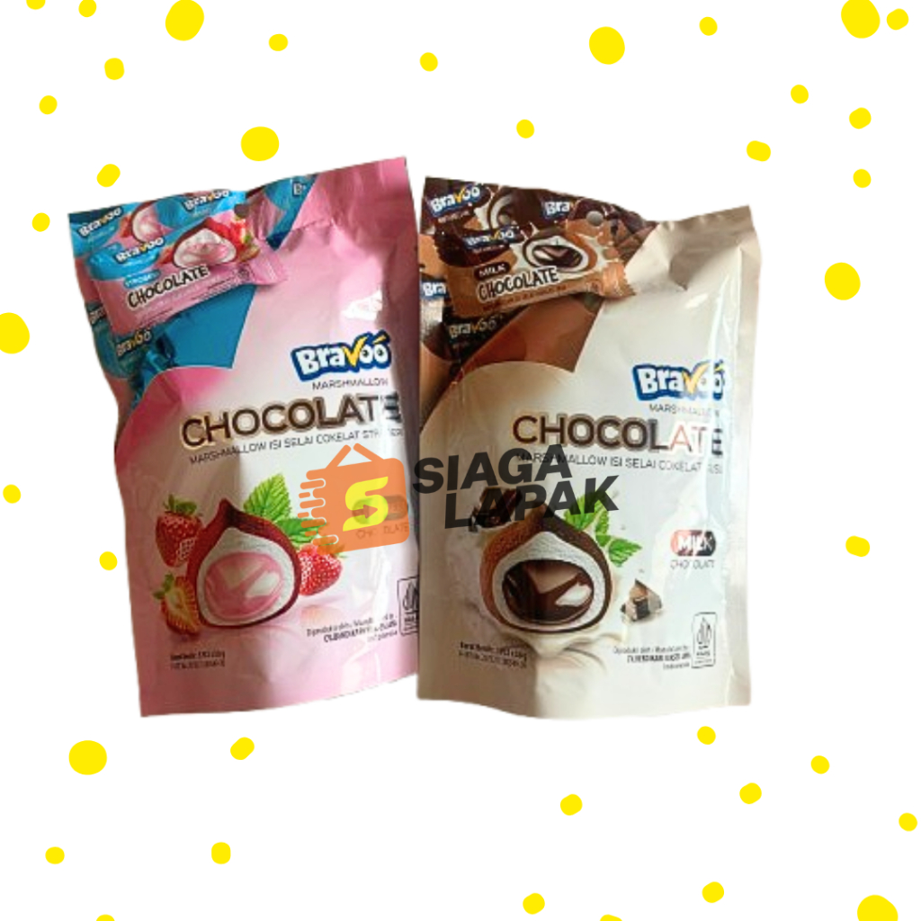 

Bravoo Marshmallow Chocolate Isi Selai Coklat Stroberi Susu Marsmelow [BELI BANYAK LEBIH MURAH]
