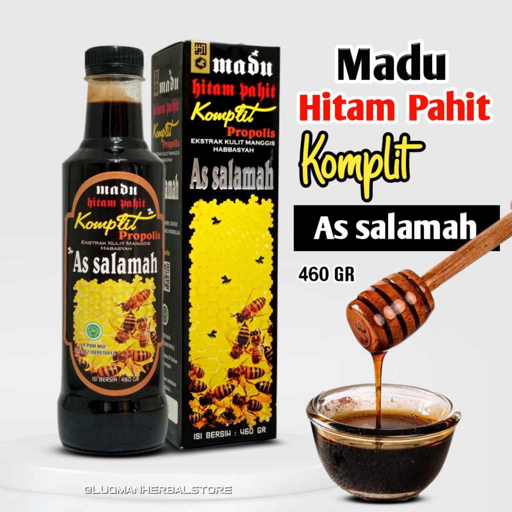 

Madu Hitam Pahit Komplit As Salamah Plus Propolis 460 gr