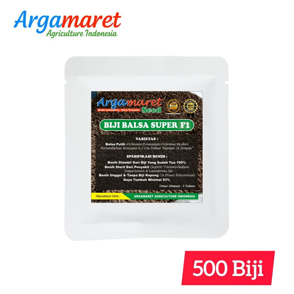 500 Biji Balsa Putih Super F1 – Benih Pohon Kayu Balsa Cepat Tumbuh Kualitas Unggul