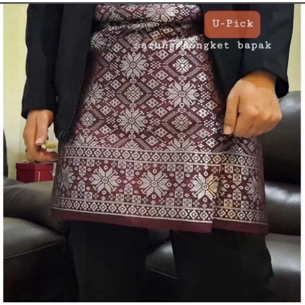RUMPAK SONGKET PALEMBANG/KAIN SAMPIN MELAYU/SARUNG SONGKET DEWASA ANAK PRIA