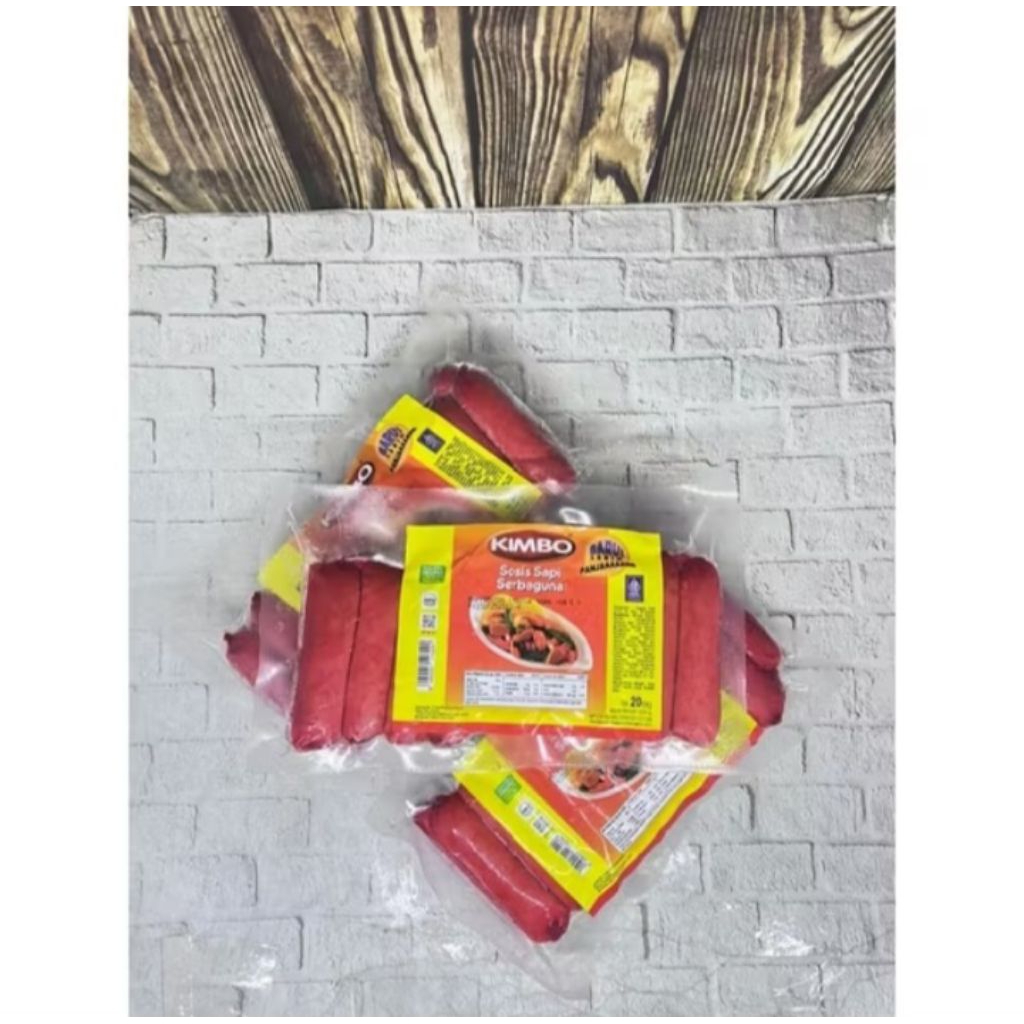 

Kimbo sosis sapi cocktail panjang merah isi 20 500gr