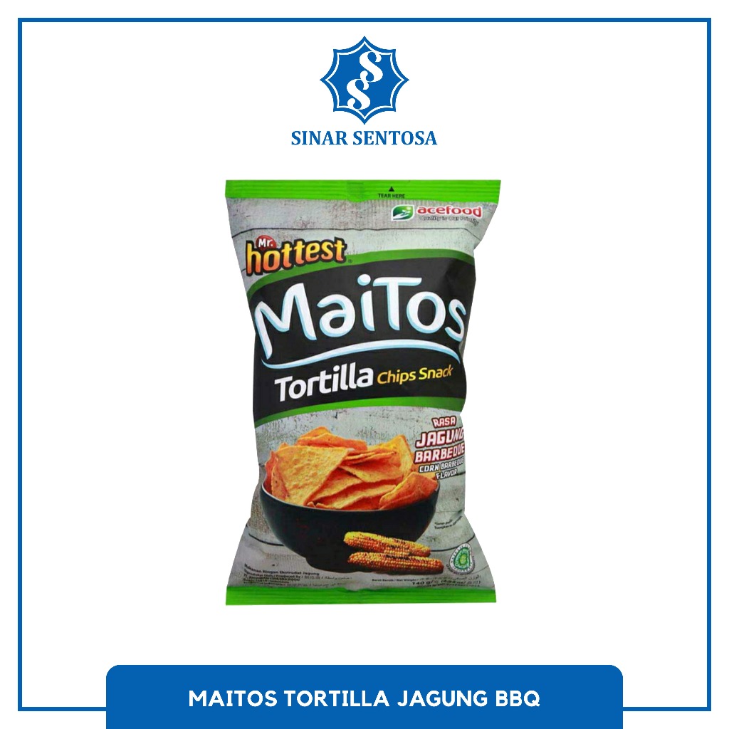 

Maitos Tortilla Chips Jagung Rasa Barbeque BBQ | Snack Renyah Gurih