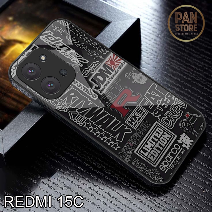 Softcase Glass case Redmi 15C Terbaru 2025 - Case - Softcase Redmi 15C  Mewah Elegant full cover