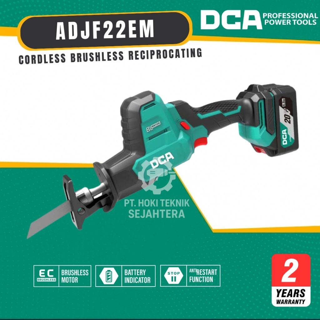DCA CORDLESS BRUSHLESS RECIPROCATING SAW ADJF22EM