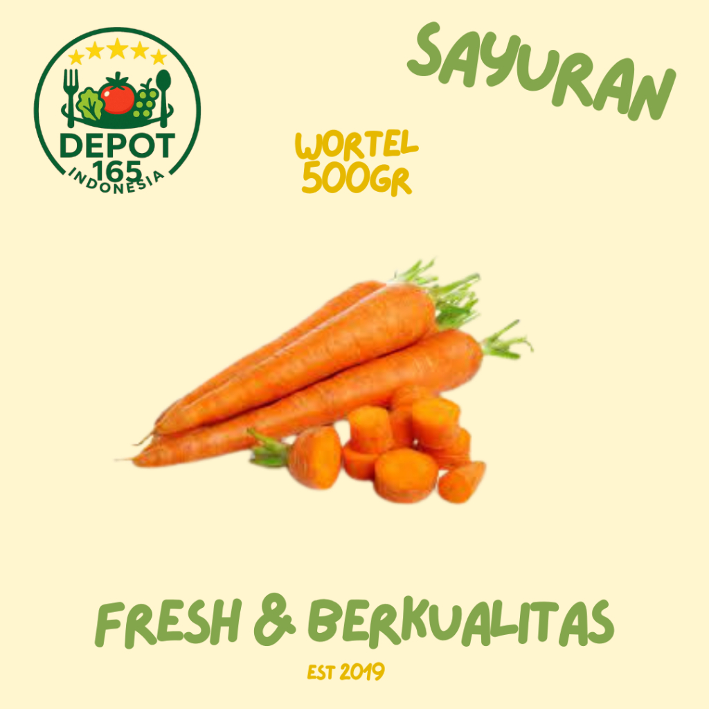 

Wortel Sayur | Kirim Instan | Fresh Product | Sortir Bagus | DEPOT 165 INDONESIA MART| SURABAYA