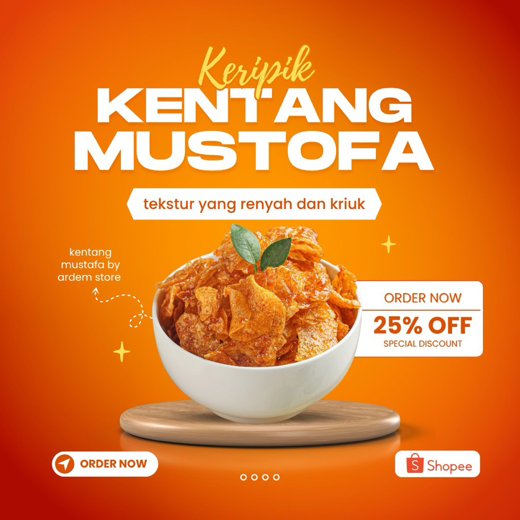 

Kripik Kentang Mustofa / Balado variasi bulat 500g - renyah, dijamin enak