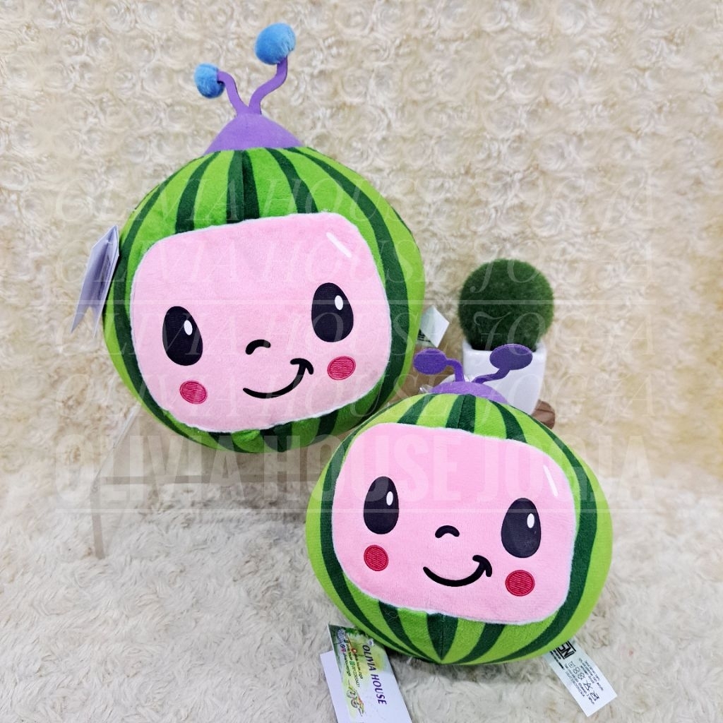 Boneka Cocomelon Semangka Print Boneka Watermelon Coco Melon Boneka Semangka