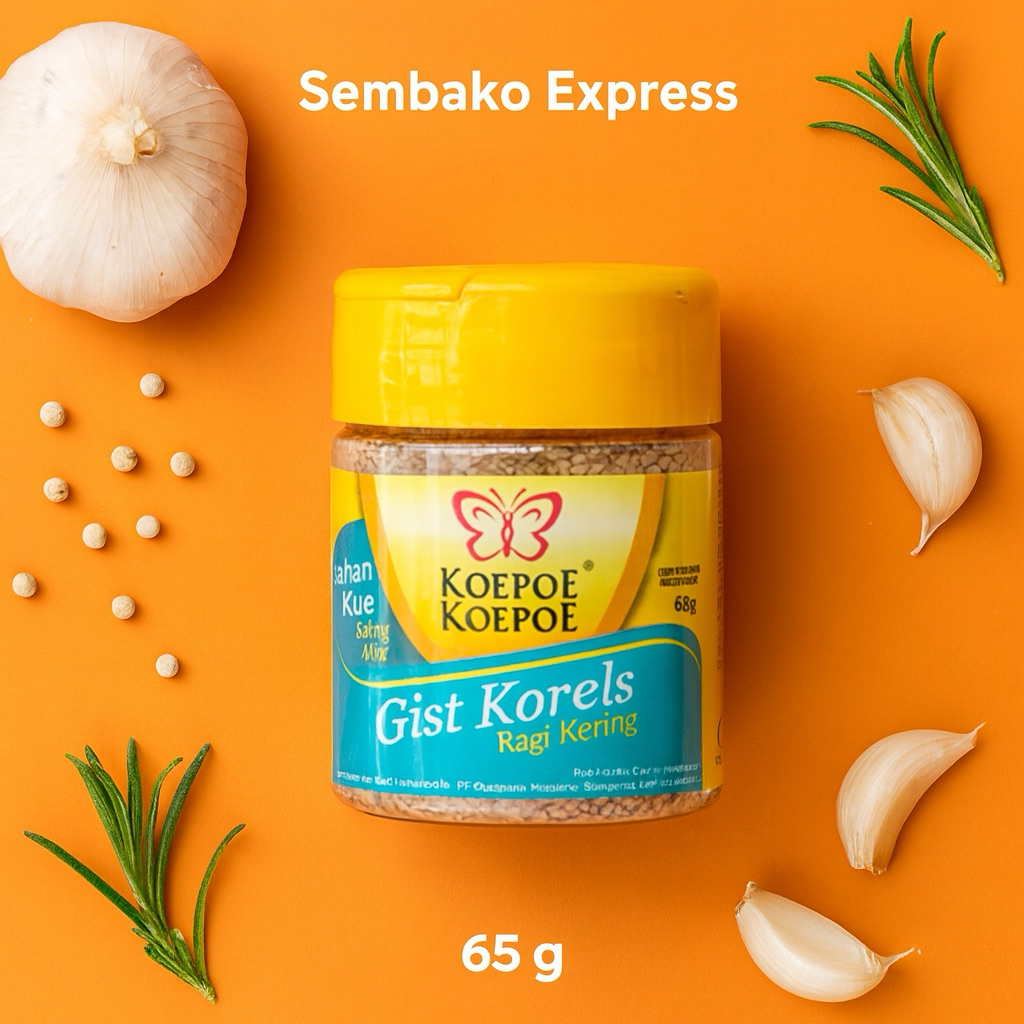 

Koepoe Koepoe Gist Korels Ragi Kering 65g – Pengembang Adonan Cepat & Optimal