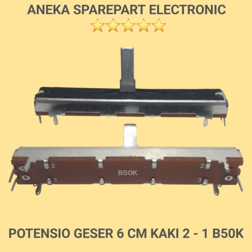 POTENSIO GESER 6 CM KAKI 2 - 1 B10K