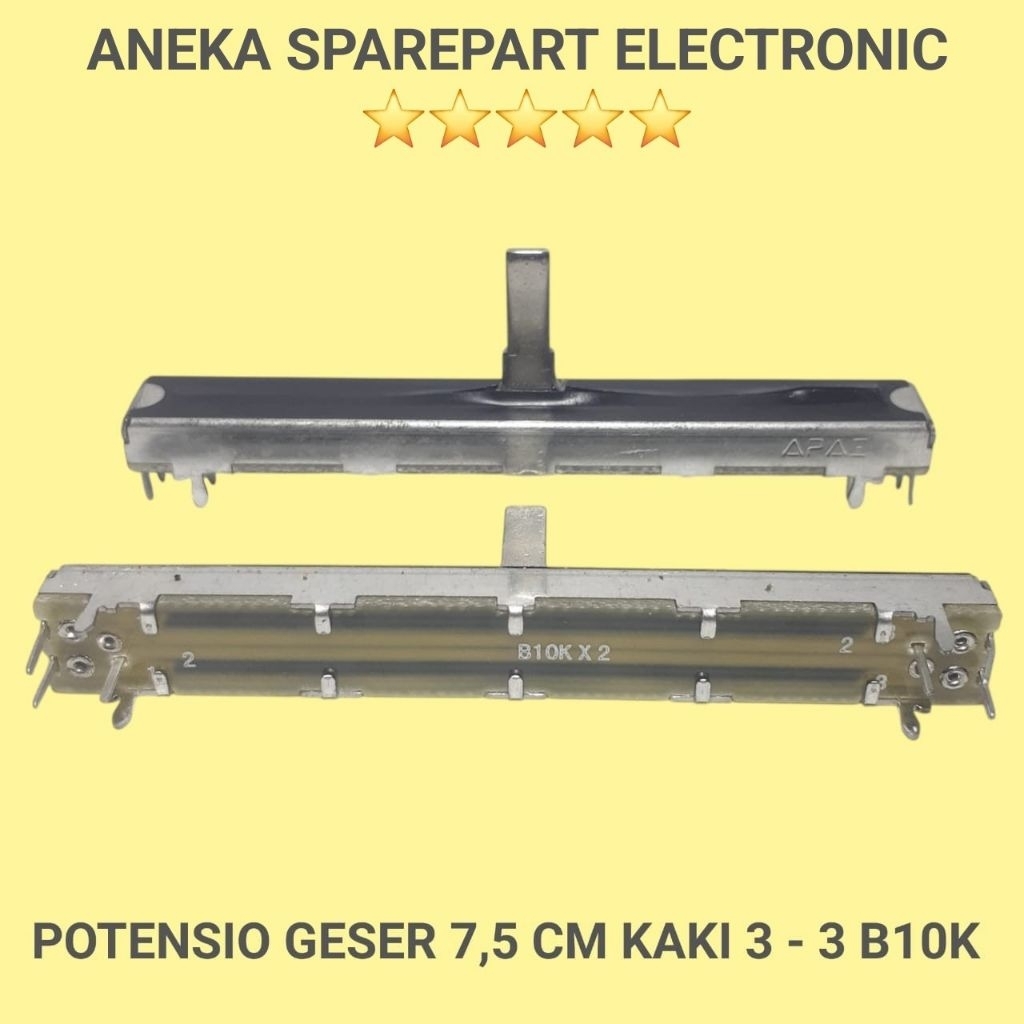POTENSIO GESER 7,5 CM KAKI 3 - 3 B10K
