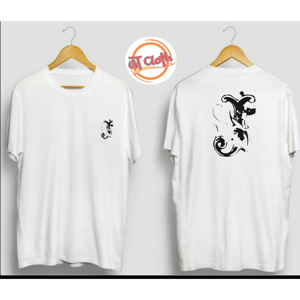 LOGO Inisial Nama Huruf J Font Nasty Baju Kaos Distro Bahan Premium Pria Wanita