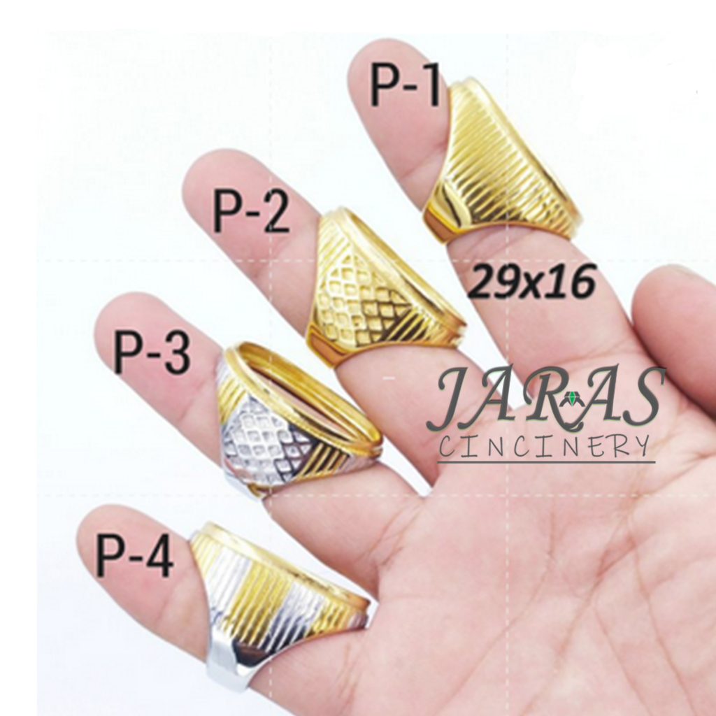 ring cincin titanium tanam super batu akik pandan