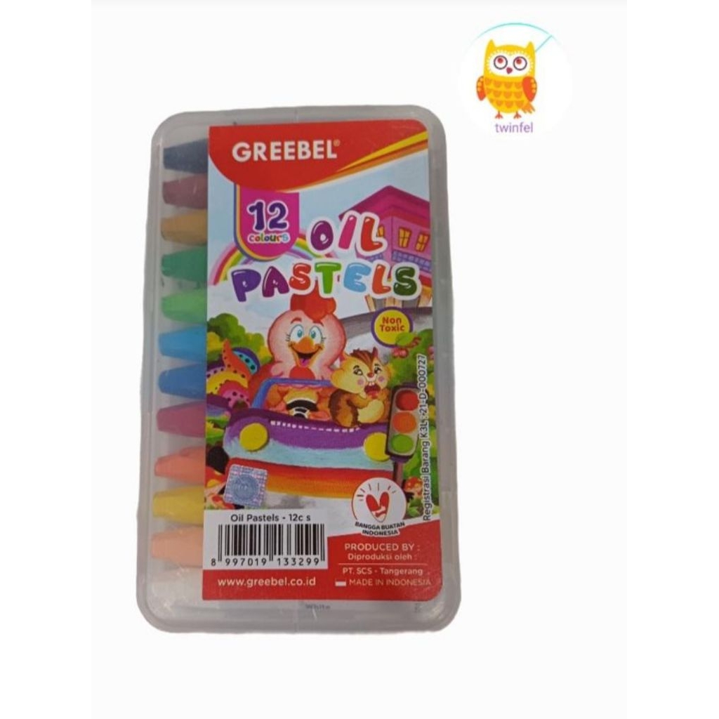 

Greebel Crayon Krayon Kids Oil Pastel 12 Warna Ukuran S