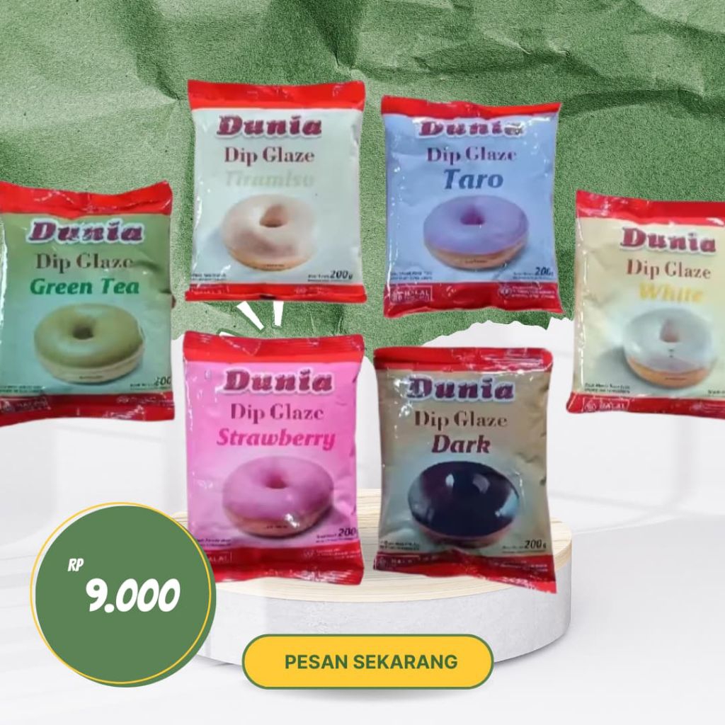 

DUNIA DIP GLAZE KEMASAN 200 GRAM ANEKA RASA