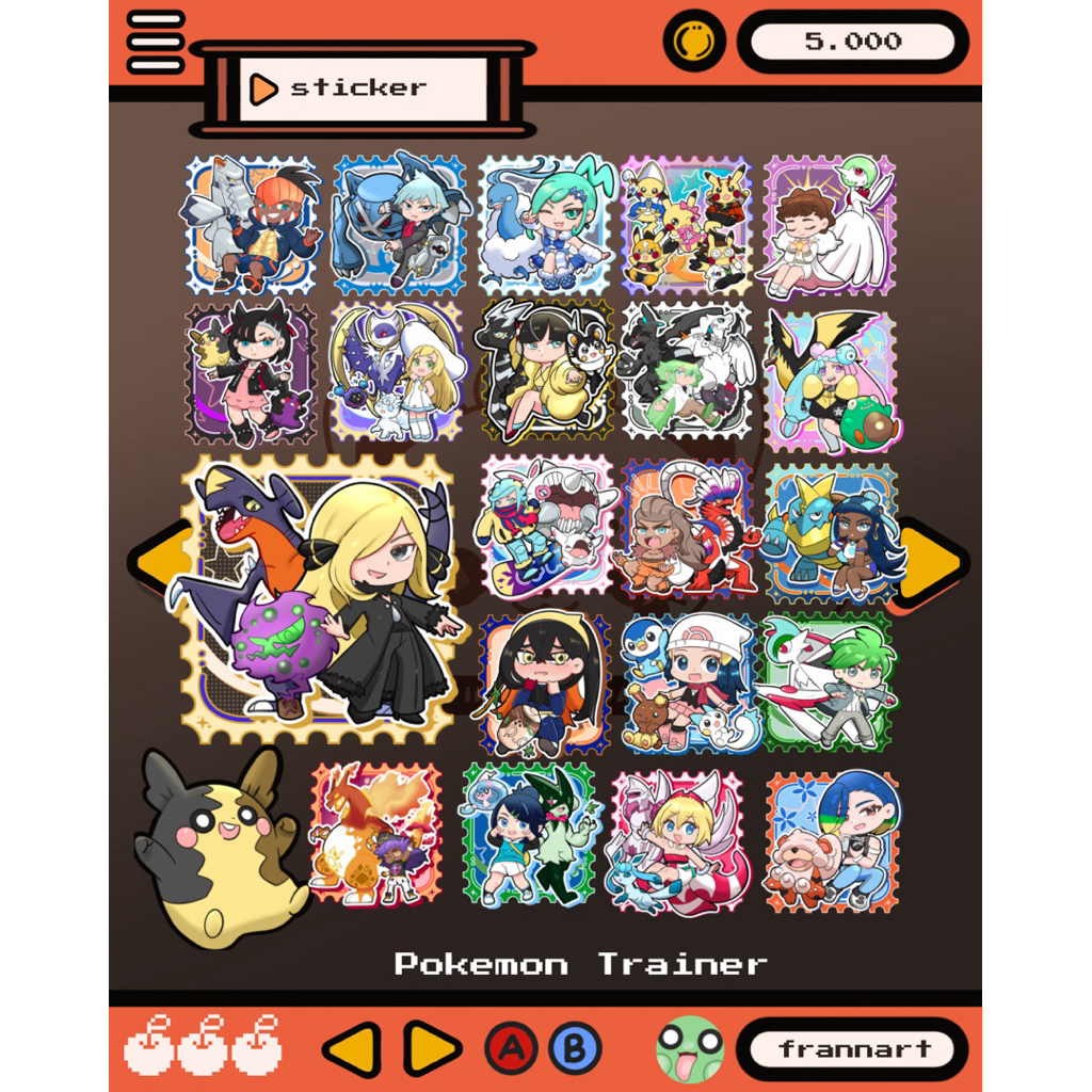 

imredpanda frannart stiker laminasi glitter 1set