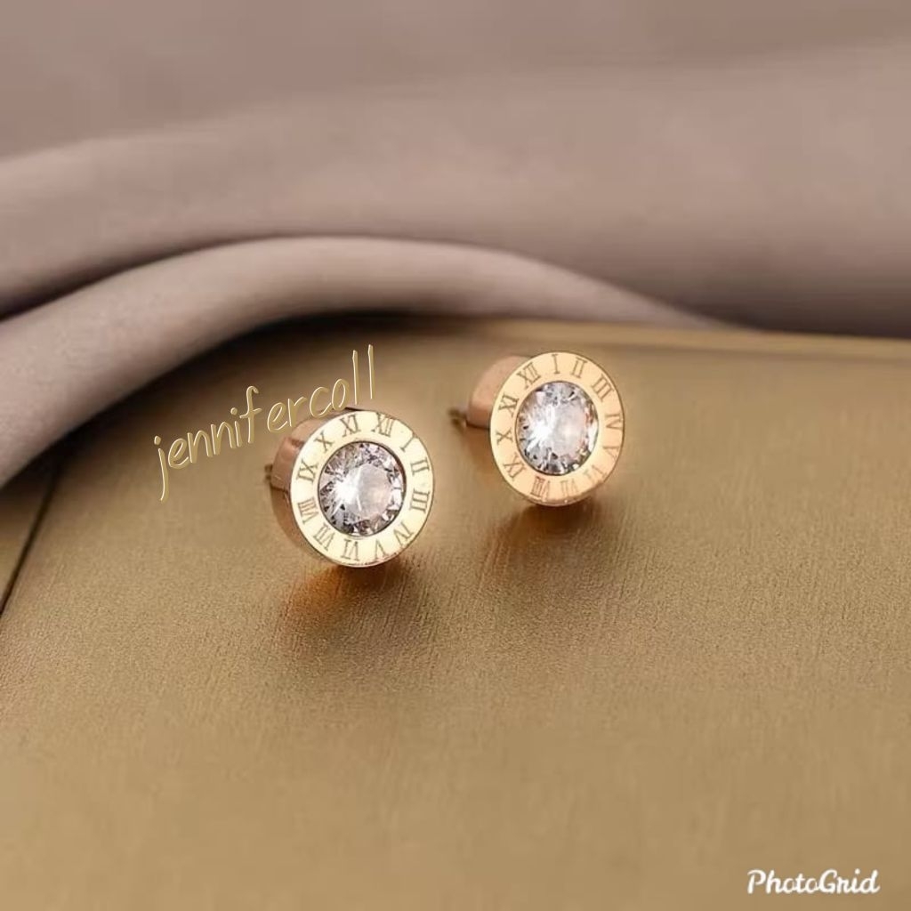 giwang Subang titanium anti karat&alergi gold