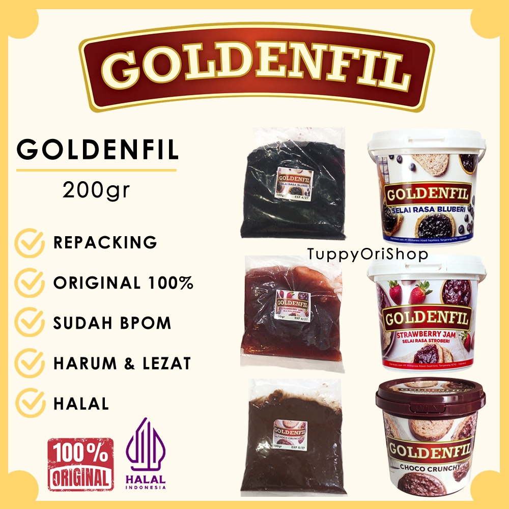 

GOLDENFIL Selai Premium 200gr Original | Selai untuk Roti, Donat dan aneka Makanan