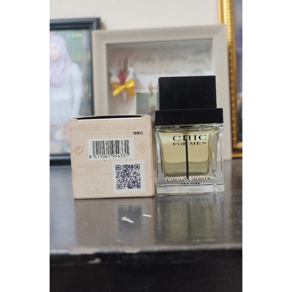 Carolina Herrera chic for men edt 50 ml / preloved parfum / parfum pria