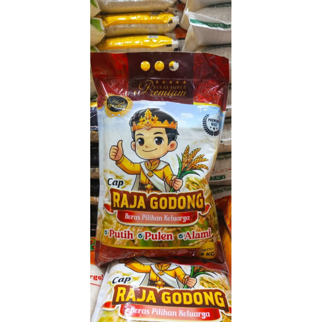 

[ Berat 5 Kilogram ] Beras Cap Raja Godong Beras Pilihan Keluarga Super Premium