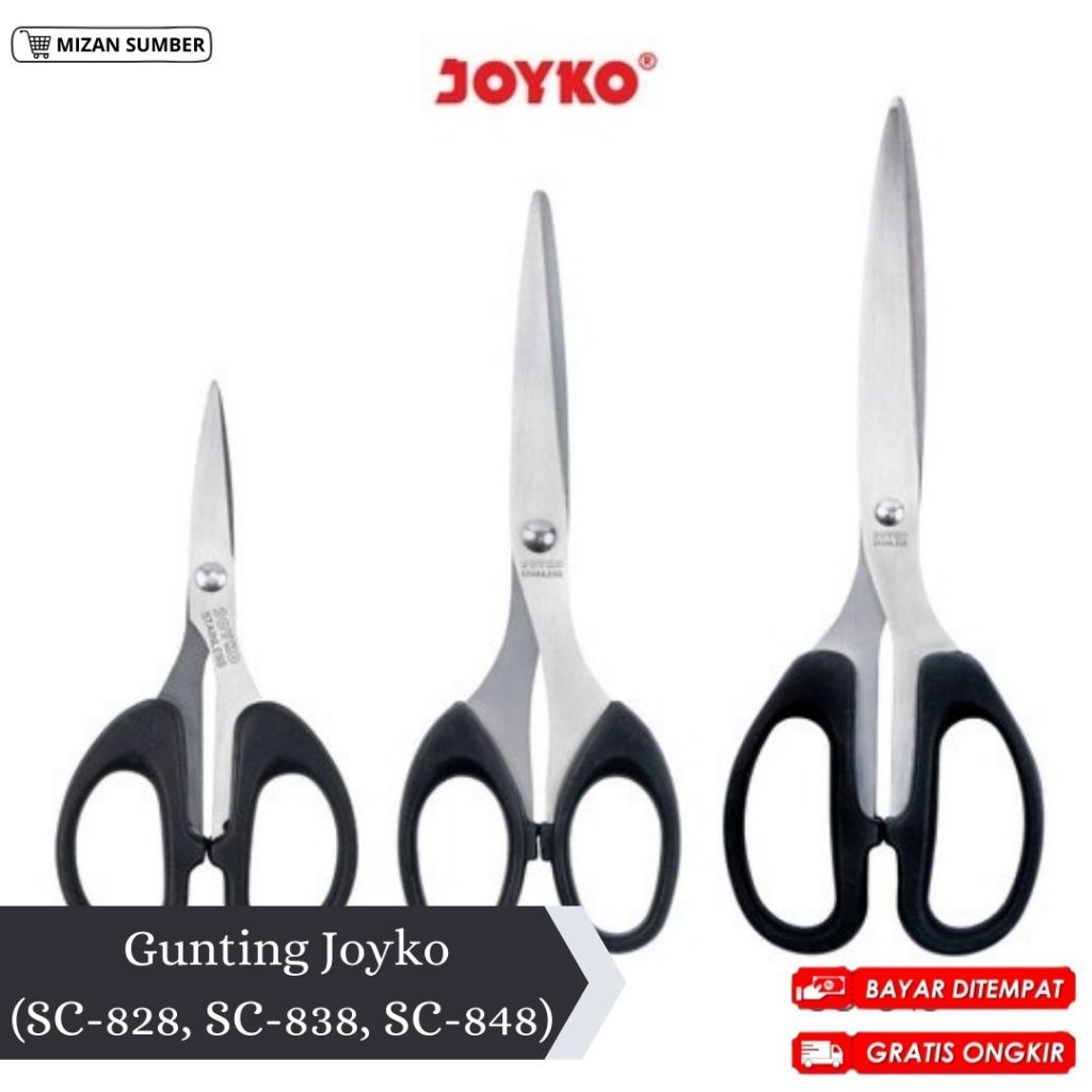 

Joyko Gunting STAINLESS SC-828/SC-838/SC-848 / Gunting Kardus / Gunting Kain / Gunting Kertas / Gunting Kecil Sedang Besar / Baja Tahan Karat Kuat Tajam / ATK Murah / Cirebon / COD / FREE ONGKIR